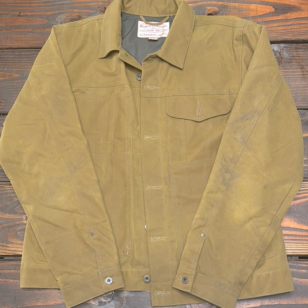 Filson Tan Lightweight Shirt Jacket Classic Corduroy